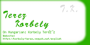 terez korbely business card